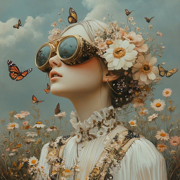 Blumen Frau von Blickfänger Gemälde