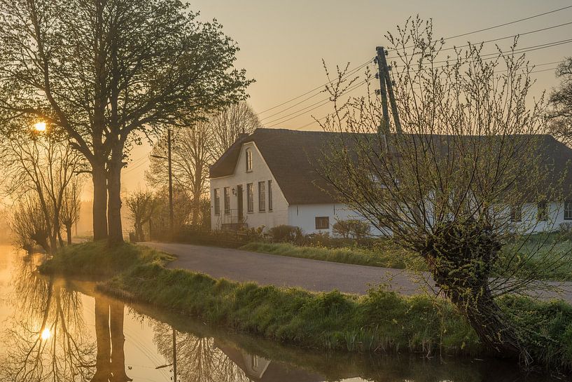 Misty sunrise at the Bovenkerkseweg by Rossum-Fotografie