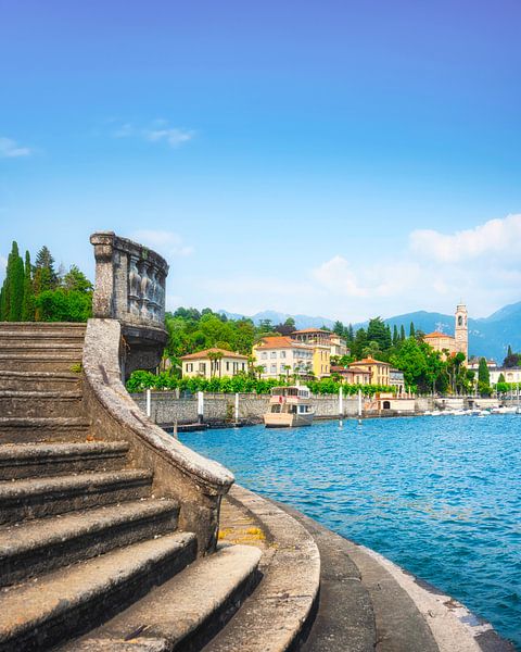 Escalier en pierre à Tremezzo, lac de Côme, Italie par Stefano Orazzini