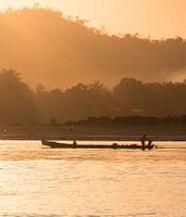 Amazonas-Sonnenuntergang am Fluss Beni