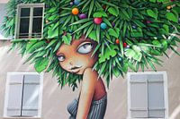 Dschungel Mädchen Wandmalerei