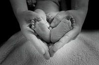 Heart with baby feet