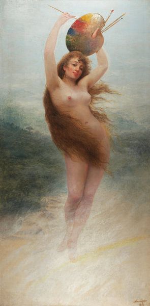Almeida Júnior, Das Gemälde (Allegorie), 1892 von Atelier Liesjes