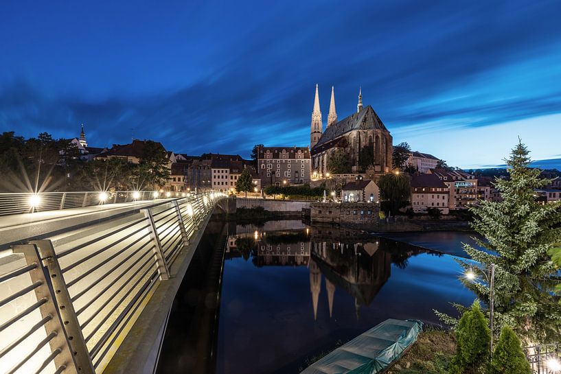 Görlitz old town at the blue hour by Frank Herrmann