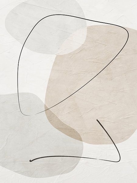 Organische abstrakte Kunst – Erdtöne von Online Arts