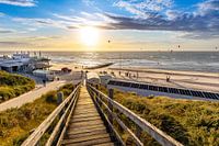 Kitesurf en mer à Domburg