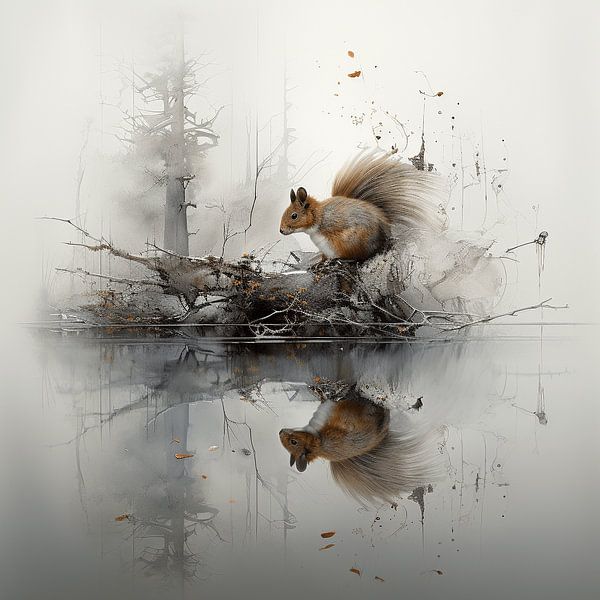 Eichhörnchen-Ort der Stille von Karina Brouwer