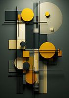 Bauhaus Poster Plakat Grün Gelb