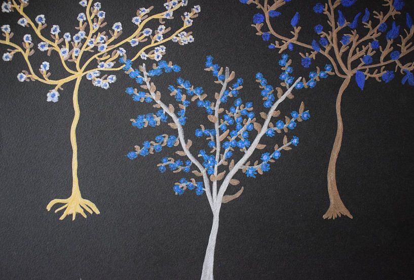 Drei blühende Bäume von Breezy Photography and Design