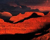 Lebendiger Grand Canyon South Rim Sonnenuntergang