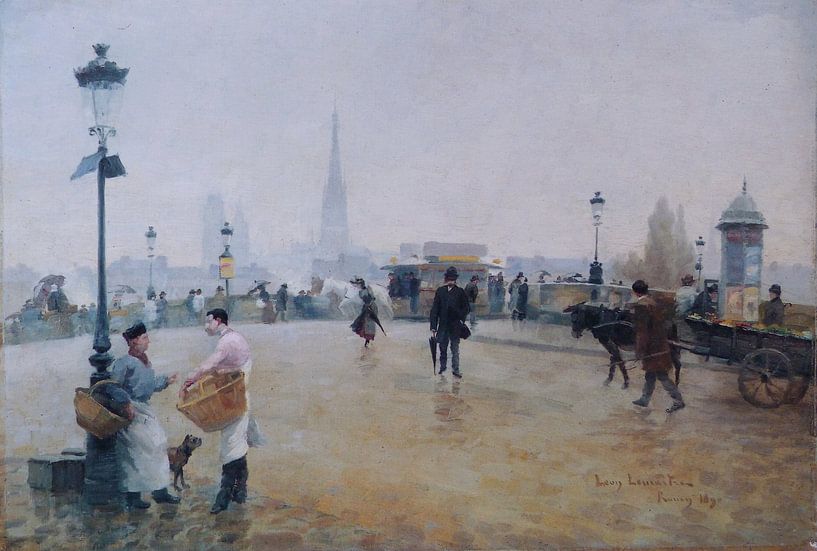 Rouen, le pont Corneille, Eugène Boudin, 1890 par Atelier Liesjes