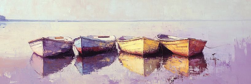 Rustgevende Boten | Boten Reflectie van Zen en Meer