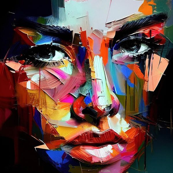 Buntes Gesicht von Bert Nijholt