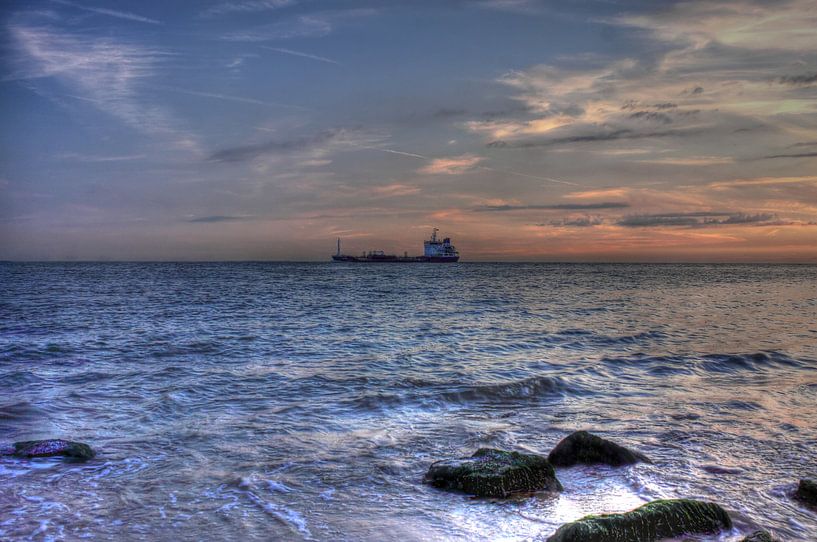 Navire près de la côte Zoutelande par MSP Canvas