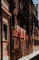 Séchage du linge dans les rues de Venise, Italie