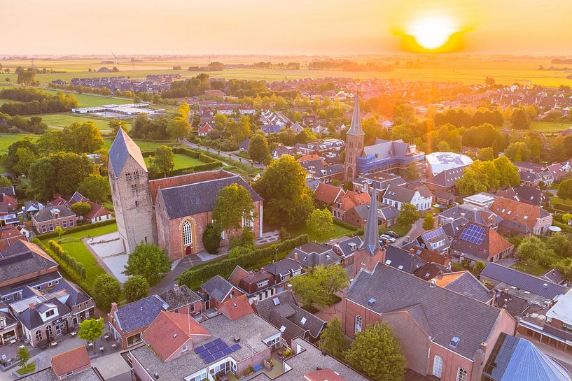 Sunrise over Bedum by Droninger
