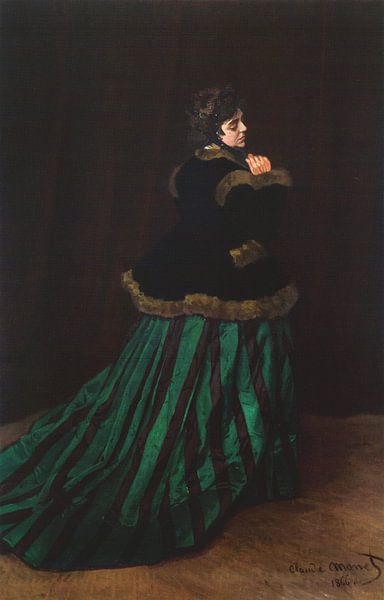 Camille im grünen Kleid, Claude Monet von Meisterhafte Meister