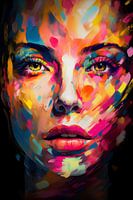 Femme | Peinture abstraite Femme | Visage Femme