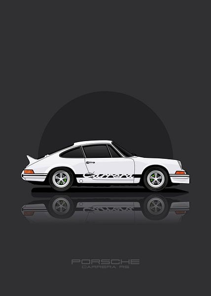 Kunstwagen PORSCHE CARRERA RS weiß von D.Crativeart
