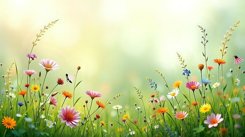 Kleurrijk weidelandschap van Jean Pierre