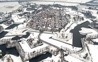 Luftaufnahme Festung Naarden im Winter
