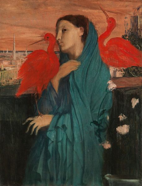Junge Frau mit Ibis, Edgar Degas von Meisterhafte Meister