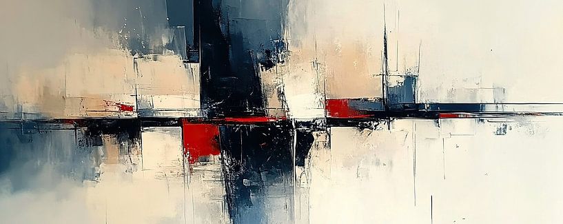 Moderne Kunst | Red Stripe von Zen und Mehr