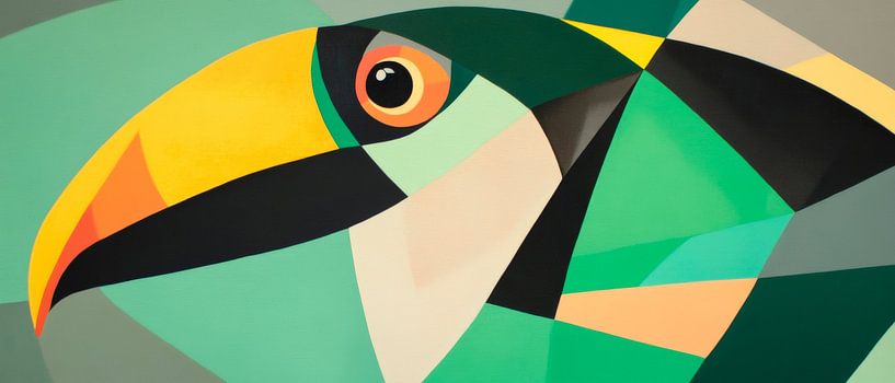 Farbenspiel des Tukanauges von Poster Art Shop