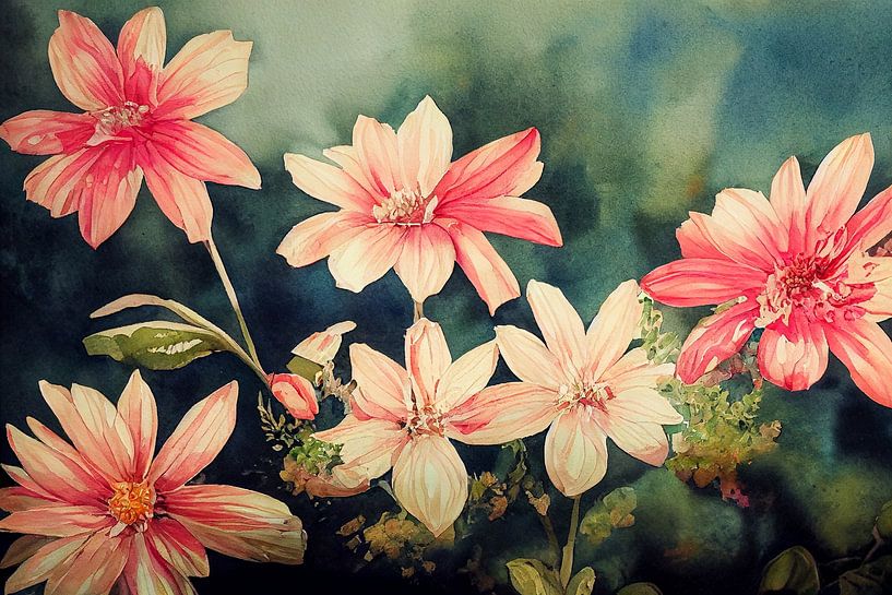 Flowers Paintings Art Illustration by Animaflora PicsStock