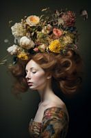 Blumenkopf Frau Digital Art