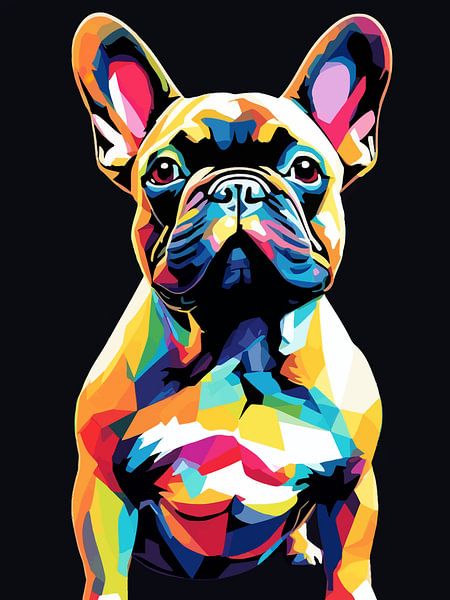 Französische Bulldogge Pop Art 2 von MIROKKU