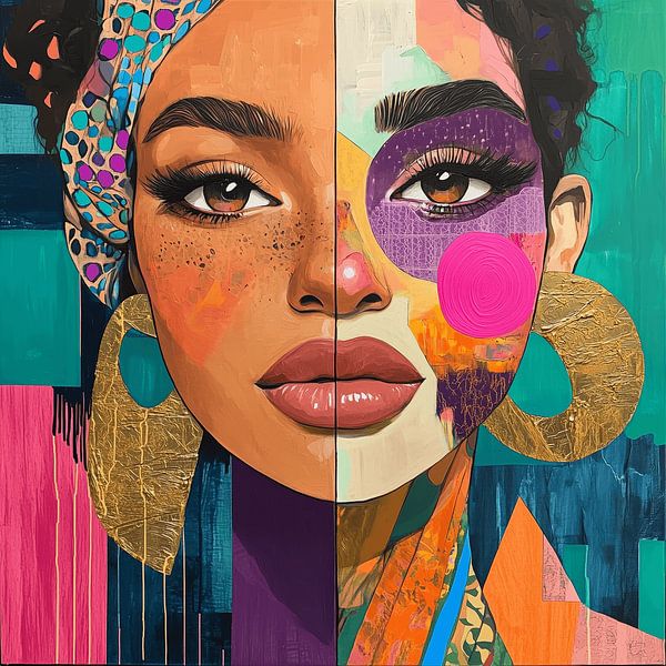 Frauenportrait 2 von Dream Drip