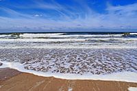 Vagues sur la plage en Zélande