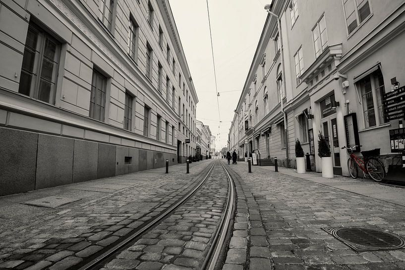 Straatbeeld in Helsinki von Leon Doorn