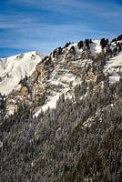 Verschneiter Berghang