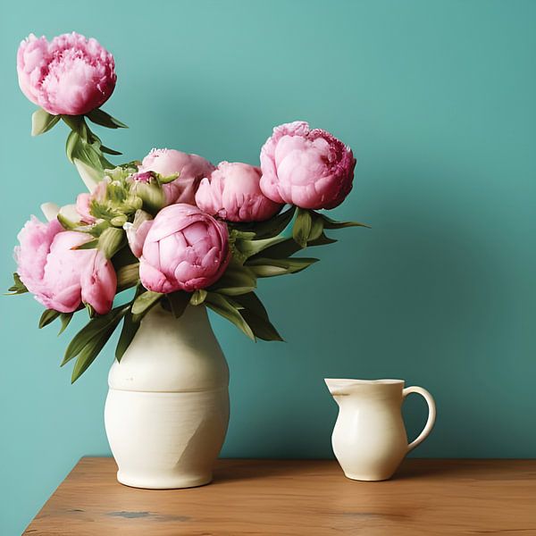 Pfingstrose Zusammensetzung 4 von Jadzia Klimkiewicz