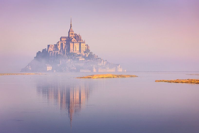 Foggy morning at Mont Saint Michel, France by Adelheid Smitt