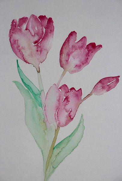 Tulipes tendres par Anja Zinken Bertens