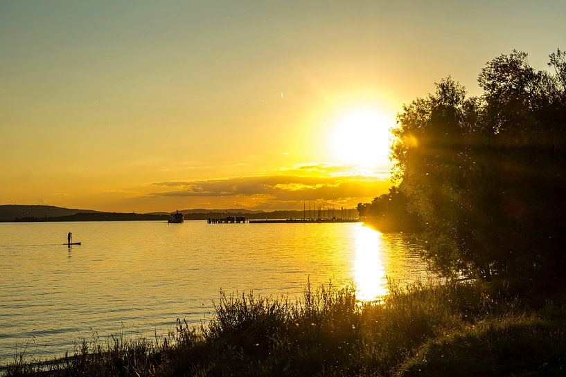 Coucher de soleil sur le lac de Constance par Dieter Walther