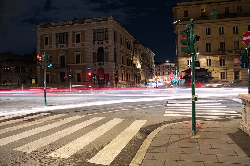 Crossroads Ponte Umberto I and Lungotevere Tor Di Nona in Rome Italy by Mike Bos