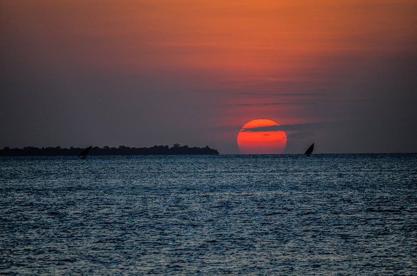 Sunset Pemba island Tanzania by olaf groeneweg