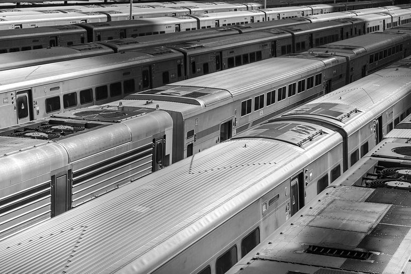 Railcars at Shunting yard midtown New York by Jan van Dasler