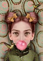 Kaugummi platzen lassen