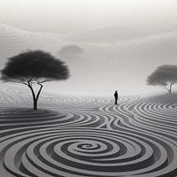 Jardin zen (5) - Noir et blanc