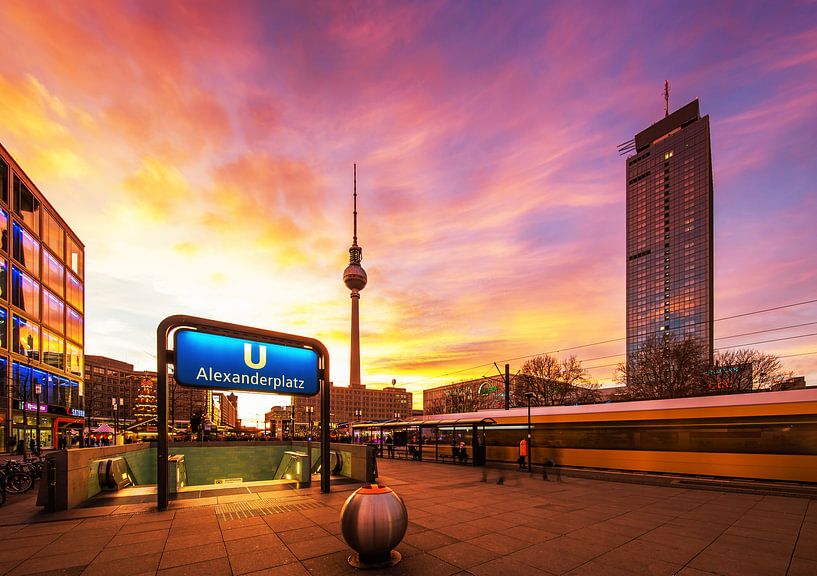 Berlin Alexanderplatz Sunset von Frank Herrmann