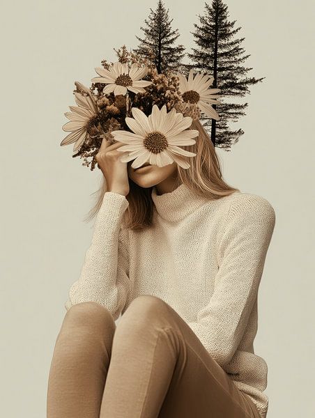 Collage "In die Natur eingetaucht" von Studio Allee