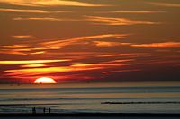 Sunset during the winter months