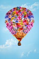 Blumen-Heißluftballon