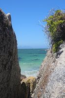 View through between rocks