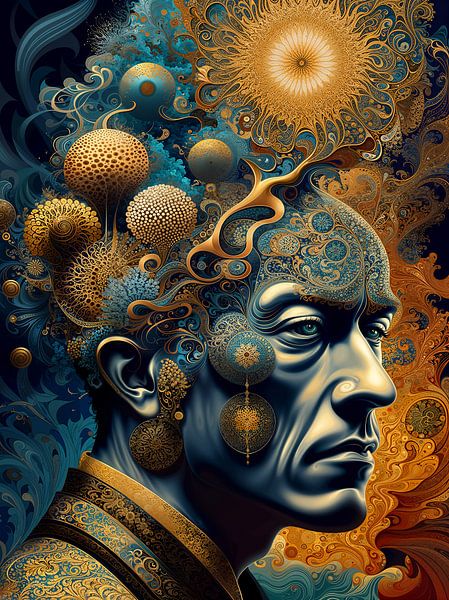 Le penseur par Retrotimes